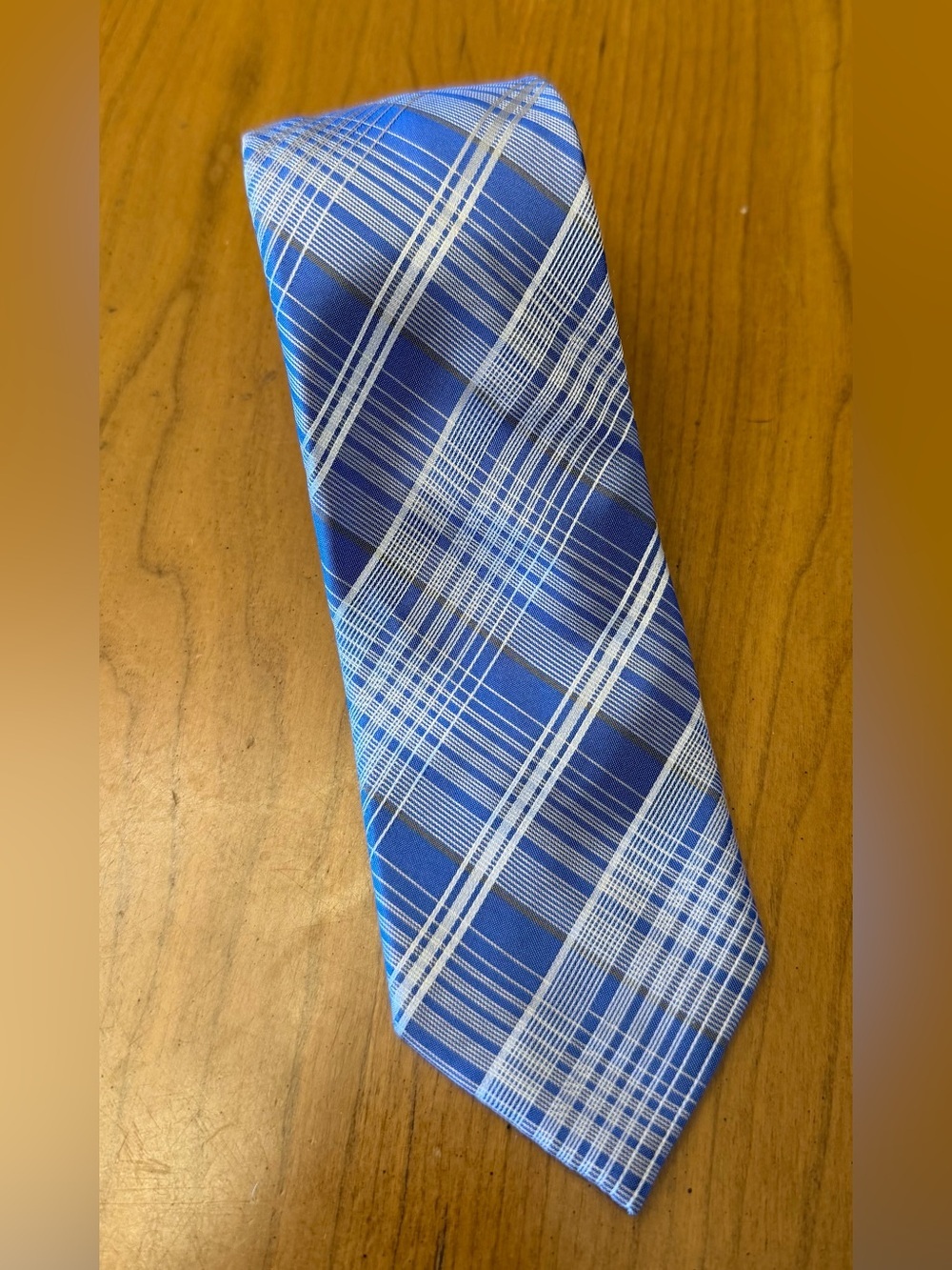 Calvin Klein Slim Necktie Blue Geometric | Corporate Chic Indie Sleaze Preppy OS